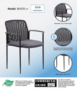 Boss Stackable Mesh Guest Chair - Grey, B6909-GY